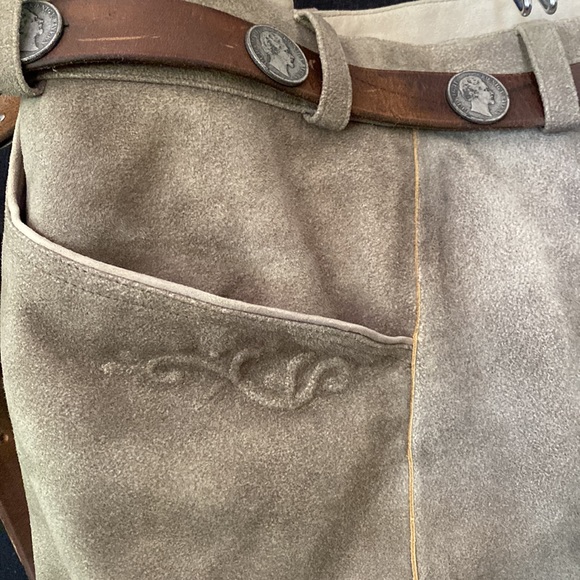 Spieth & Wensky Real Bavarian Trousers with Belt 100% Leather Size 56 - Picture 9 of 12